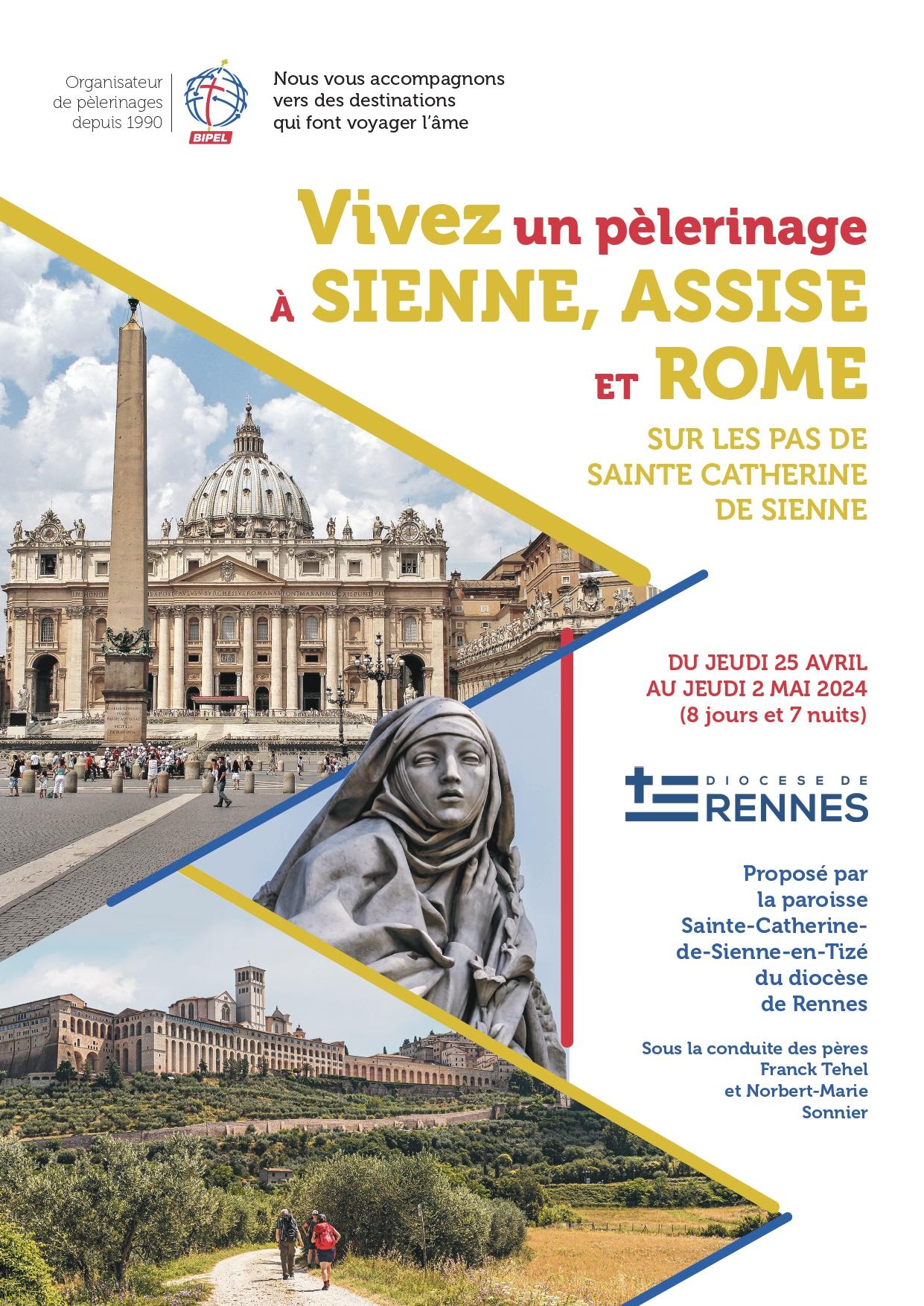 Affiche sienne assise rome 2024
